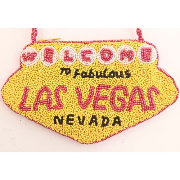 NEW Beaded Fabulous Las Vegas  Whimsical Crossbody Small Bag - Picture 2 of 5